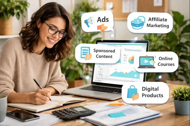 blogger planning website monetization