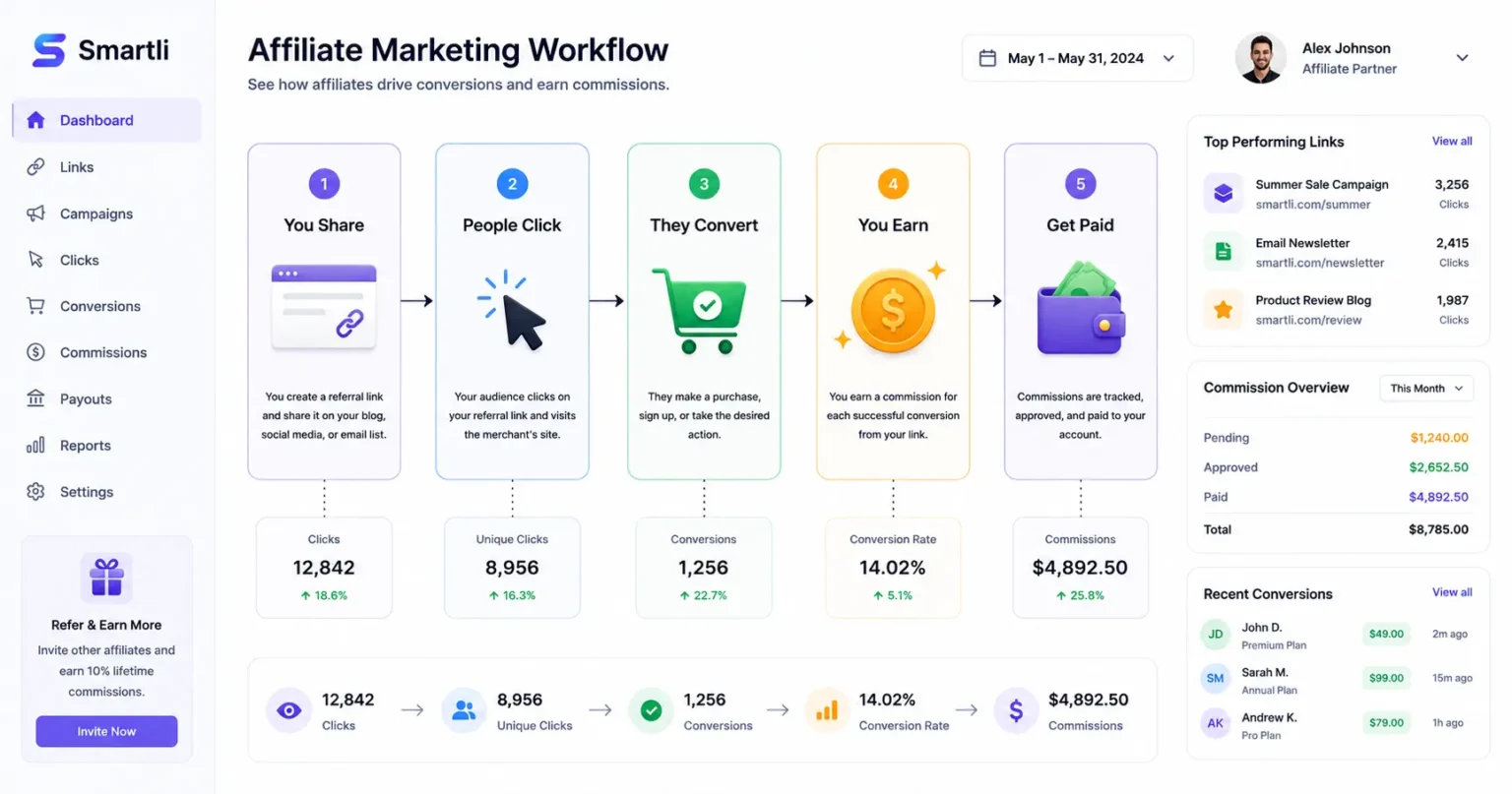 How Smartli affiliate program works