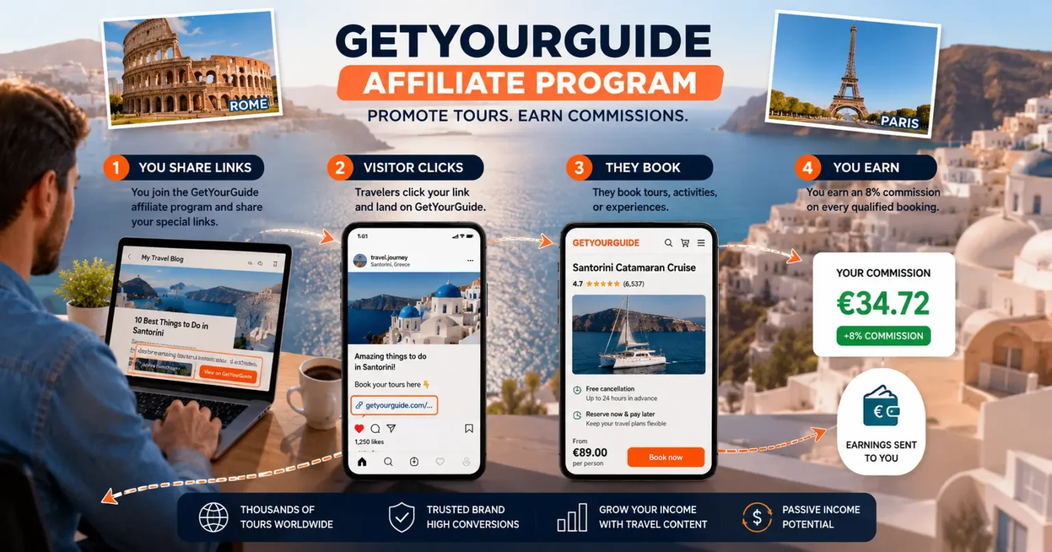 How the GetYourGuide affiliate program works