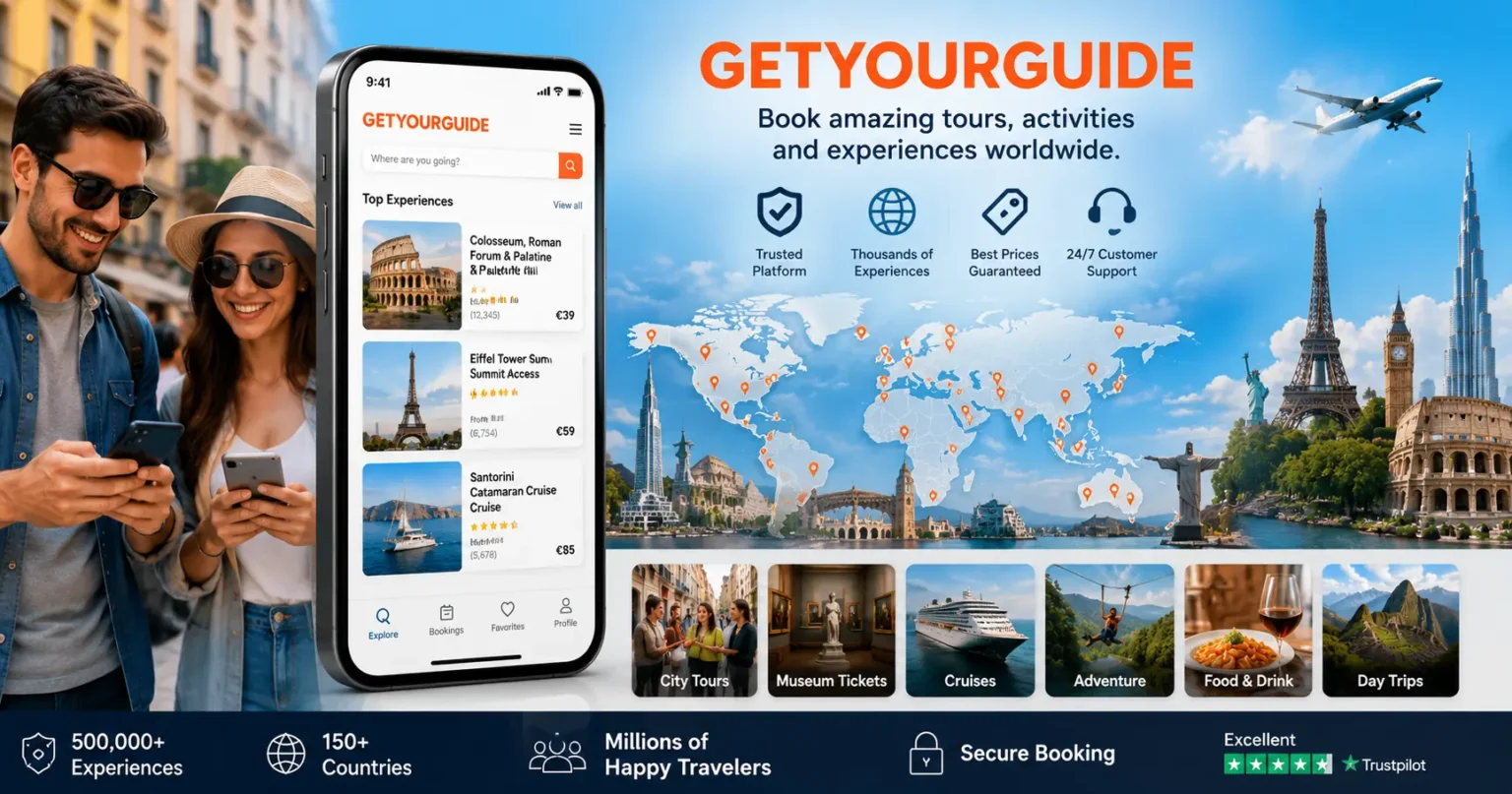 Key features of the GetYourGuide affiliate program