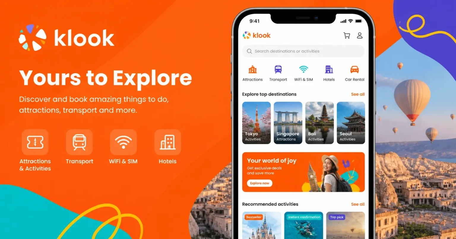 Klook app booking experience