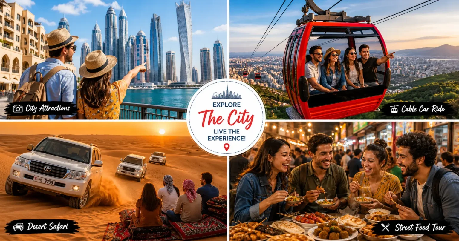 Travel experiences like tours and attractions