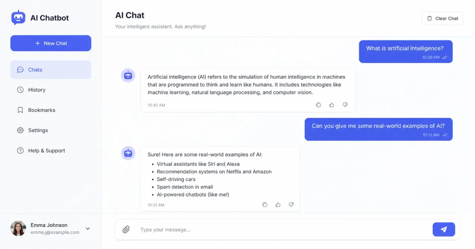 YourGPT chatbot answering customer queries