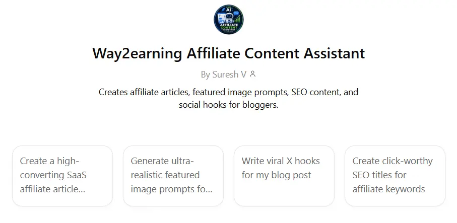 AI Affiliate Content Assistant