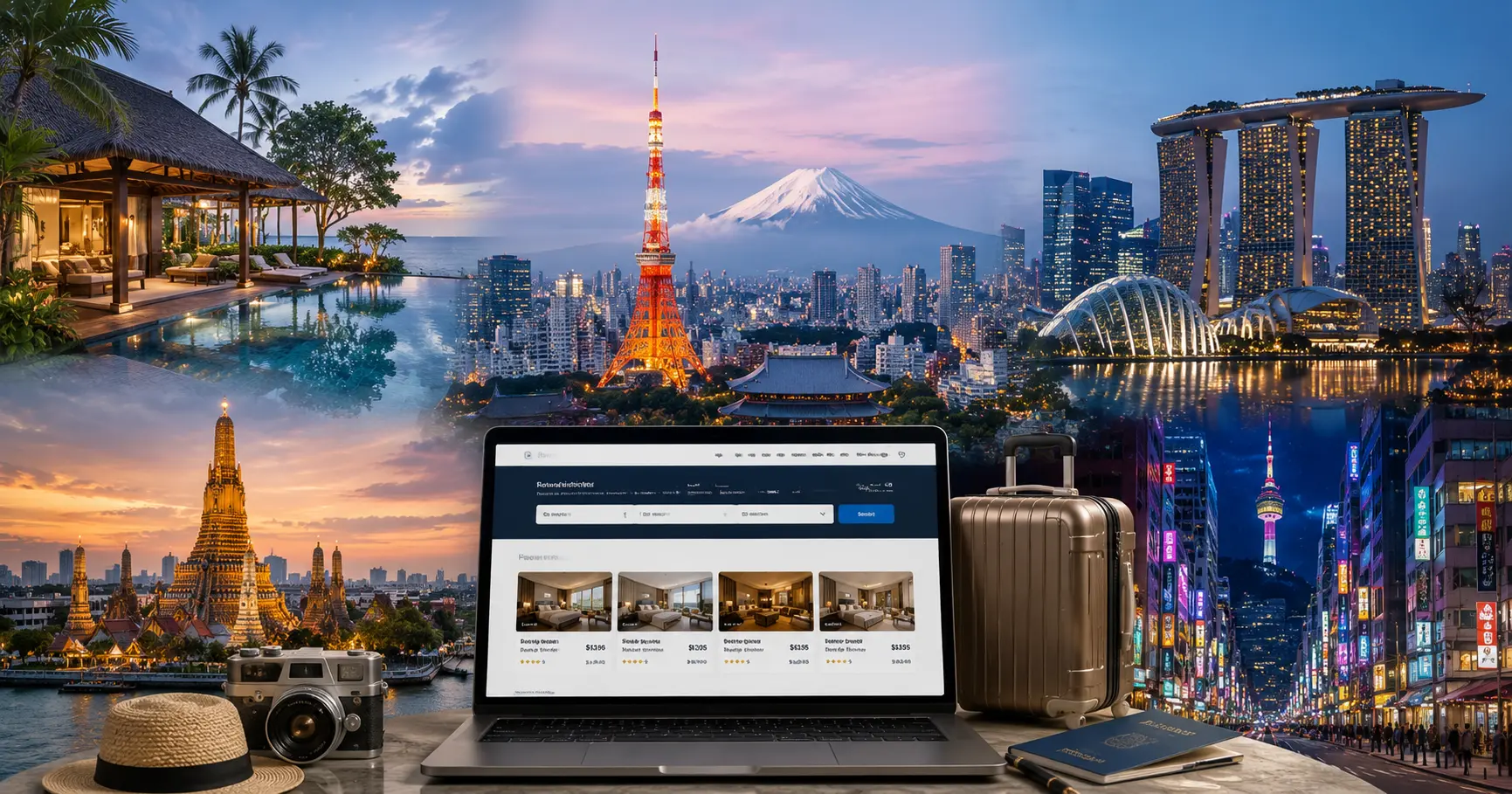 Asian travel destinations for Agoda hotel bookings