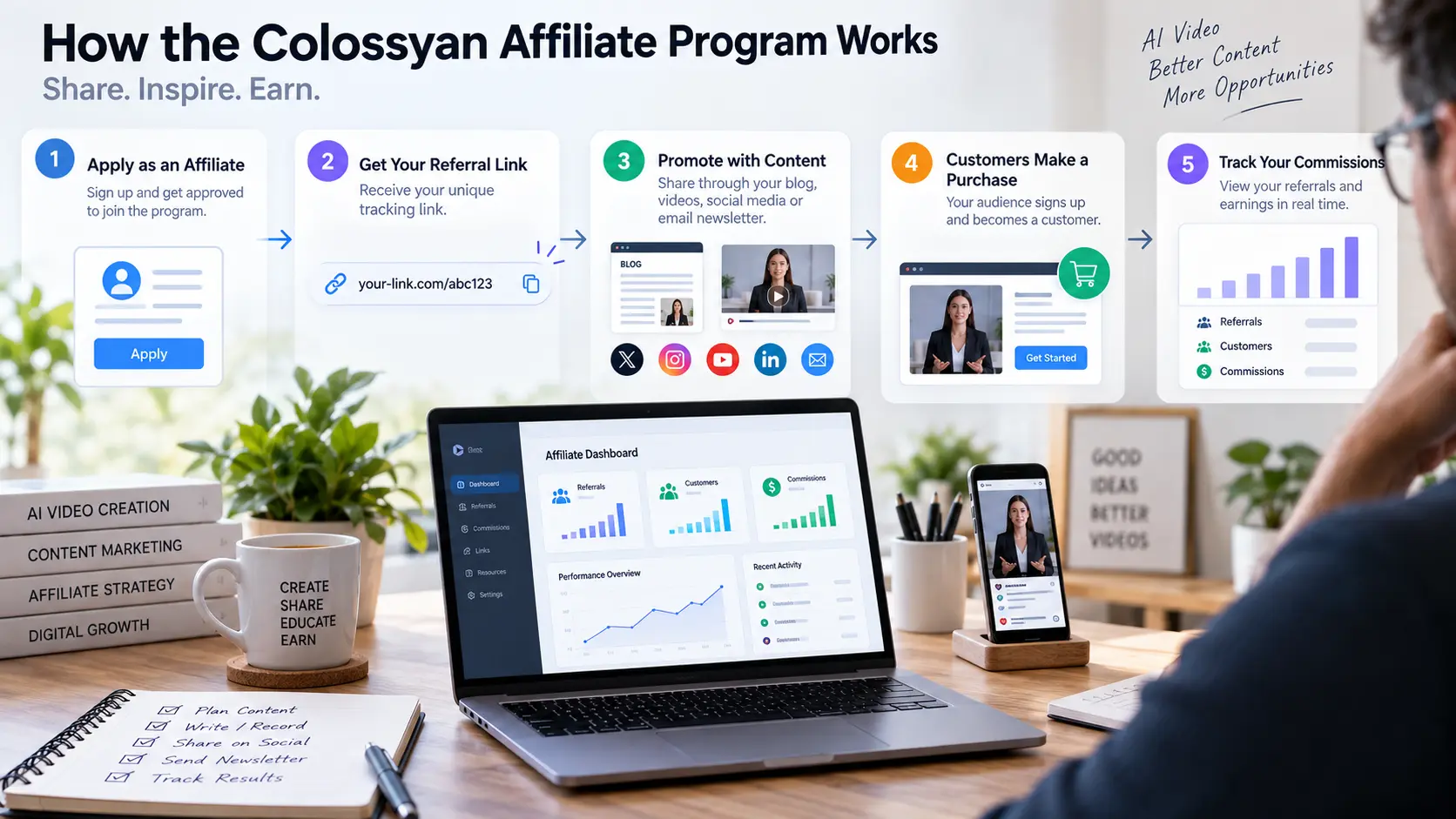 How the Colossyan Affiliate Program works