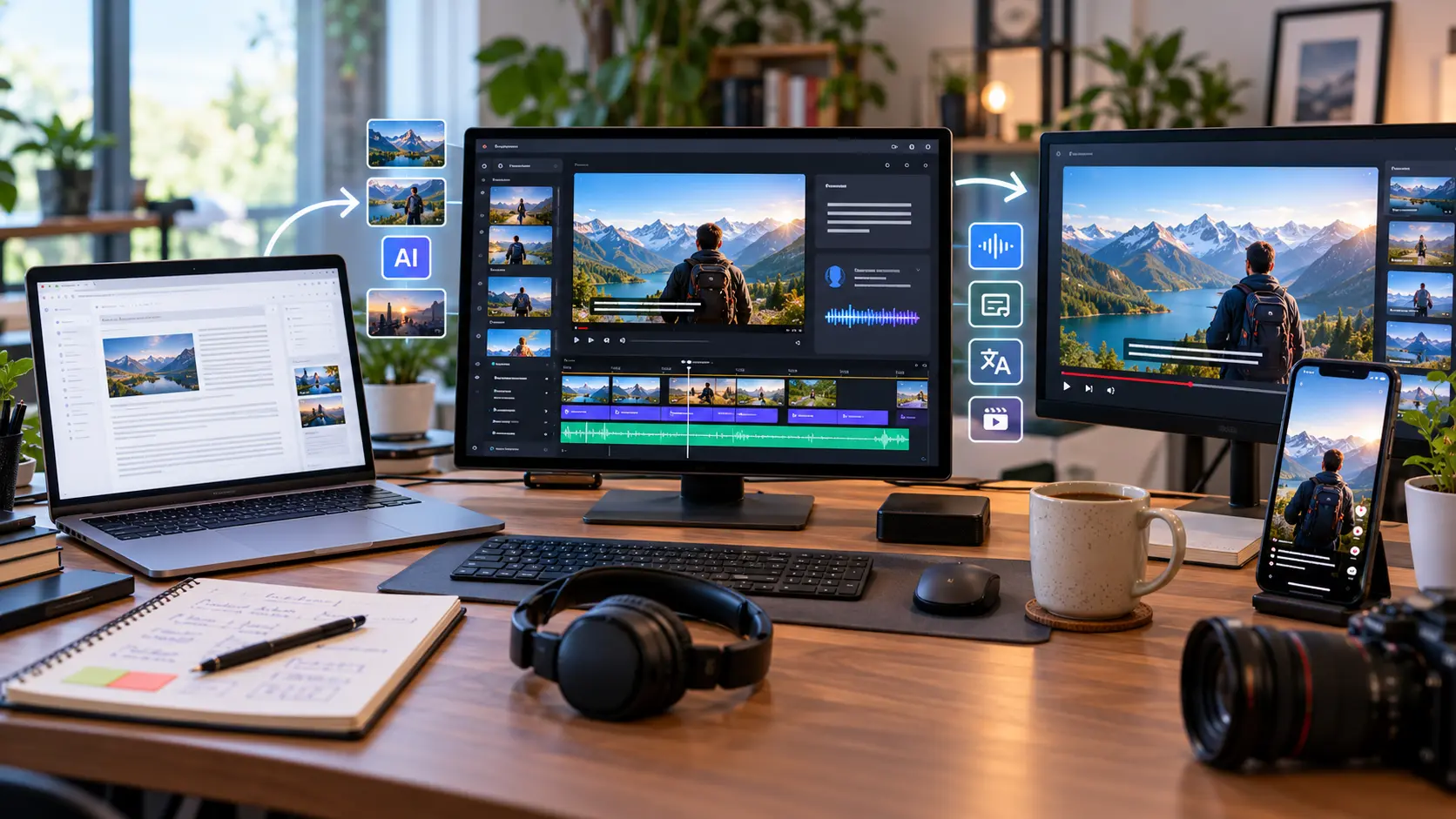 AI video creation workflow from script to finished video